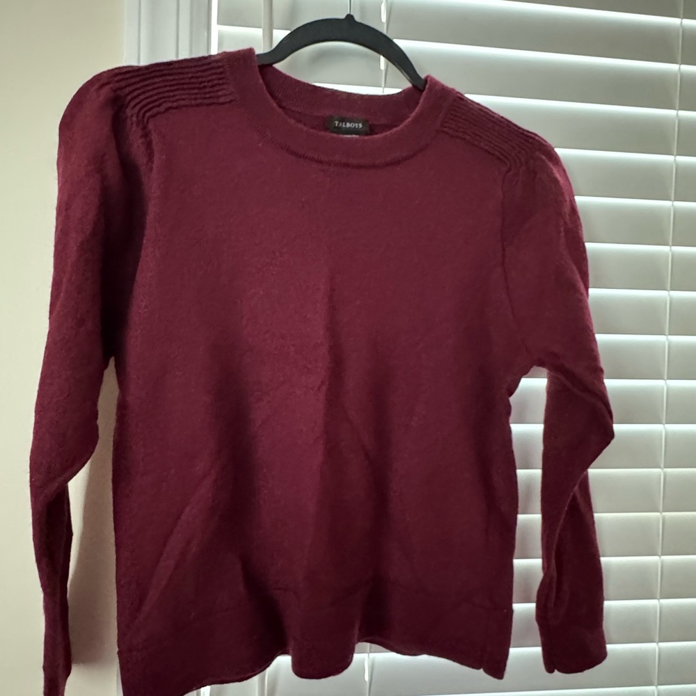 Talbots Women's Burgundy Crewneck Sweater